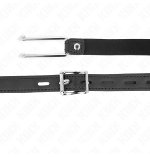 Metalen haak gag met verstelbare leren band KINK 11,5 cm – foto 4