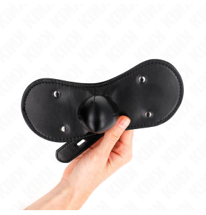 Bâillon boule réglable avec masque buccal et fermeture 42-60 cm – photo 3