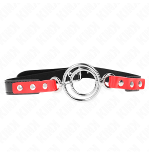 KINK bâillon rouge réglable avec plusieurs anneaux en O – photo 1