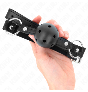 KINK schwarzer harter hohler Ballknebel 4,5 cm – Bild 4