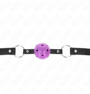 Purple hard hollow ball gag 4,5 cm KINK – image 3
