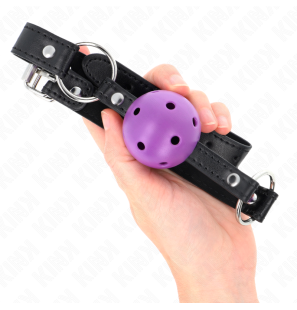 Purple hard hollow ball gag 4,5 cm KINK – image 4