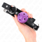 Purple hard hollow ball gag 4,5 cm KINK – image 4
