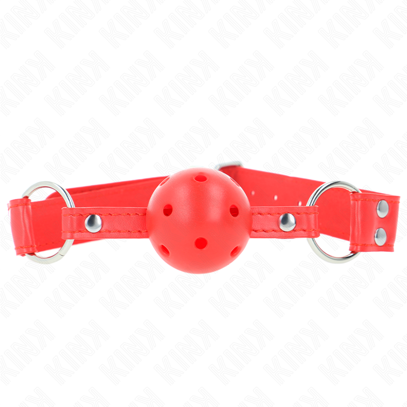 KINK bâillon boule rouge avec boule creuse de 4,5 cm – photo 1
