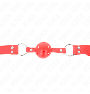 KINK bâillon boule rouge avec boule creuse de 4,5 cm – photo 3