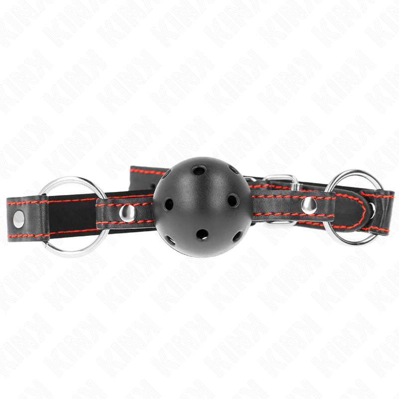 Bâillon boule noir rigide avec boule creuse 4,5 cm – photo 1