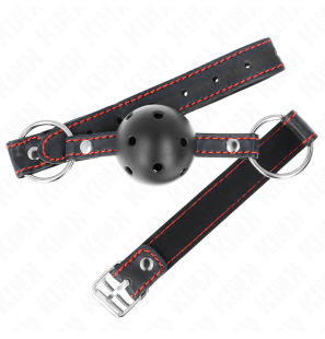 Zwarte harde balgag met holle bal 4,5 cm – foto 2