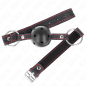 Bâillon boule noir rigide avec boule creuse 4,5 cm – photo 2 Bâillon boule noir rigide avec boule creuse 4,5 cm – photo 2