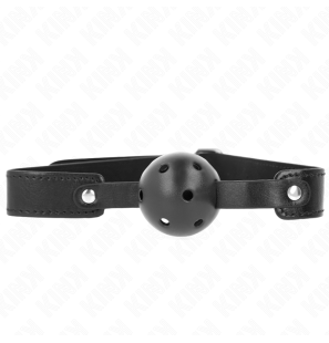 Bâillon respirant pour adultes KINK noir 4,5 cm – photo 1