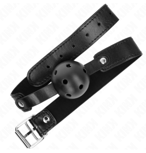 Atmungsaktiver Mundknebel für Erwachsene KINK schwarz 4,5 cm – Bild 2