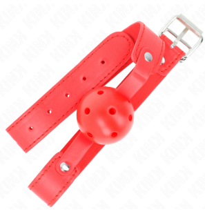 Red Breathable Ball Gag 4,5 cm by KINK – image 2