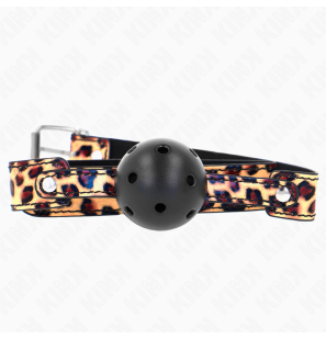 Breathable Leopard Ball Gag 4,5 cm by KINK – image 1