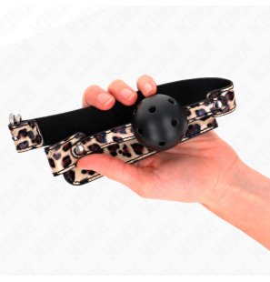 Breathable Leopard Ball Gag 4,5 cm by KINK – image 3