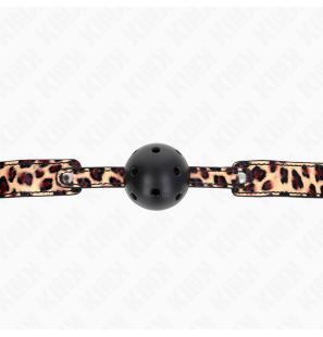 Bâillon boule respirant à motif léopard 4,5 cm de KINK – photo 5