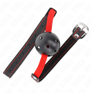 Hard ball gag, 4,5 cm, with elastic strap KINK – image 2