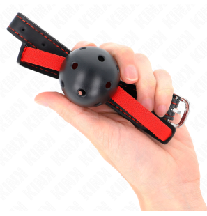Hard ball gag, 4,5 cm, with elastic strap KINK – image 4