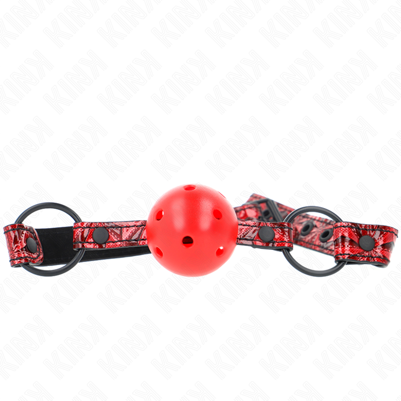Adjustable ball gag, 4,5 cm, with diamond pattern – image 1