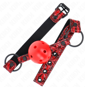 Verstelbare ball gag van 4,5 cm met diamantpatroon – foto 2