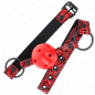 Adjustable ball gag, 4,5 cm, with diamond pattern – image 2