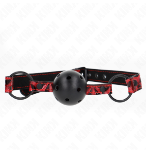 Adjustable ball gag with diamond pattern 4,5 cm KINK – image 1