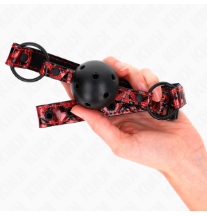 Verstelbare ball gag met diamantpatroon 4,5 cm KINK – foto 3