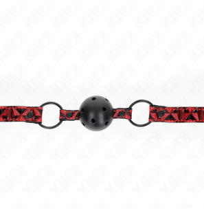 Bâillon boule réglable à motif diamant 4,5 cm KINK – photo 4