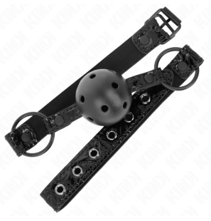 Adjustable ball gag 4,5 cm with diamond pattern – image 2