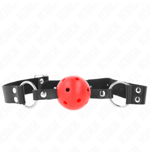 Adjustable 4 cm ball gag with breathing opening – image 1