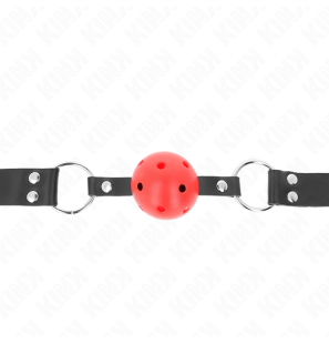 Adjustable 4 cm ball gag with breathing opening – image 3