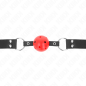 Adjustable ball gag 4 cm with breathing hole and leather details – image 3