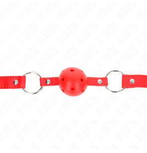 Adjustable Red Ball Gag 4 cm with Breathable Design – image 1