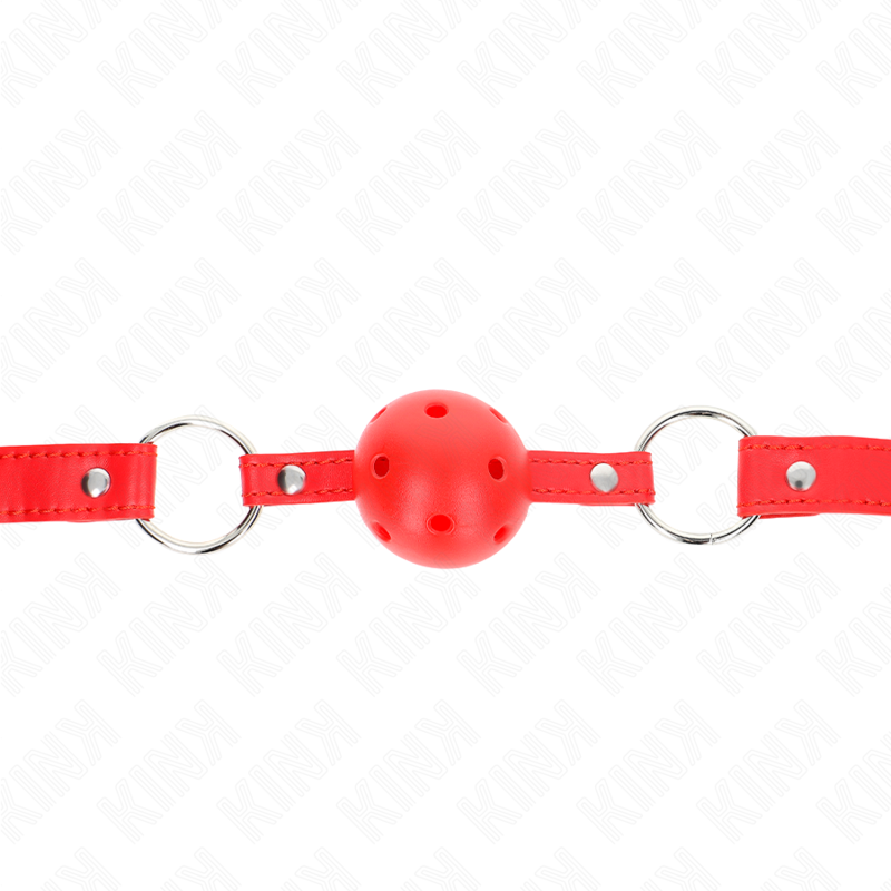 Adjustable Red Ball Gag 4 cm with Breathable Design – image 1 Adjustable Red Ball Gag 4 cm with Breathable Design – image 1