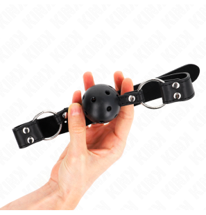 Adjustable breathable ball gag, 4 cm – black – image 2