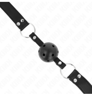 Adjustable breathable ball gag, 4 cm – black – image 4