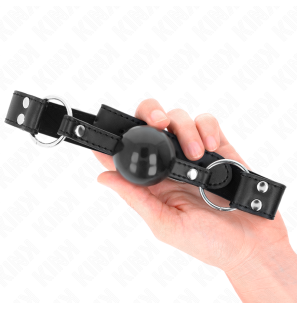 KINK bâillon boule de 4 cm avec sangle en cuir réglable – photo 4