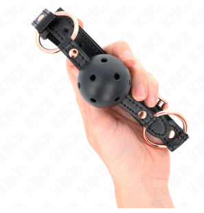 Premium TPE ball gag, 4 cm, with adjustable strap – image 4