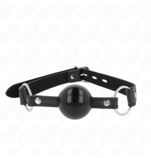 KINK TPE ball gag, 4 cm, with black padlock and strap – image 1