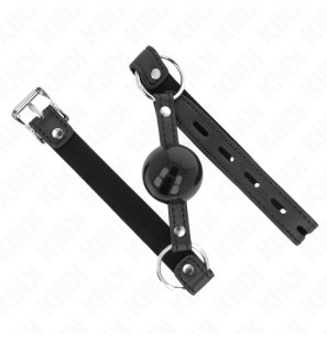 KINK TPE balgag van 4 cm met zwart hangslot en band – foto 2