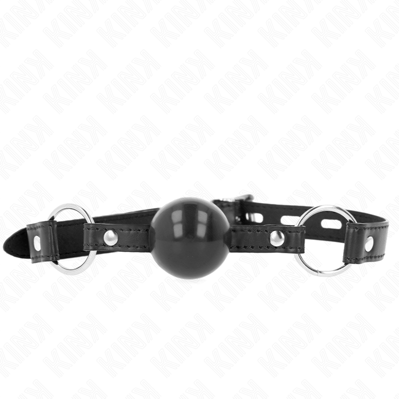 KINK Black TPE Ball Gag 4 cm – 60 x 2 cm – image 1