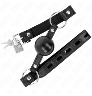 KINK ball gag 4 cm zwart van TPE – 60 x 2 cm – foto 2