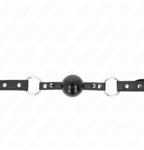 KINK 4 cm ball gag with spiked rivet and press-lock fastening – image 3