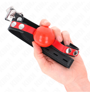 KINK zachte TPE ball gag van 4 cm met verstelbare band – foto 4