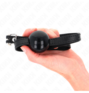 Bâillon boule noir KINK pour adultes 4 cm – photo 4