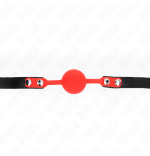 4 cm silicone ball gag with padlock and adjustable strap – image 3