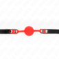 4 cm silicone ball gag with padlock and adjustable strap – image 3