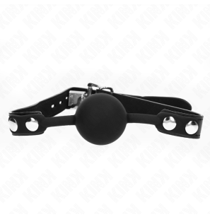 Siliconen bal gag met hangslot KINK Model 1 – 4 cm – foto 1