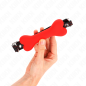 Red bone gag for adults, 12 cm – image 2 Red bone gag for adults, 12 cm – image 2