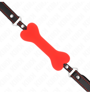 Red bone gag for adults, 12 cm – image 4