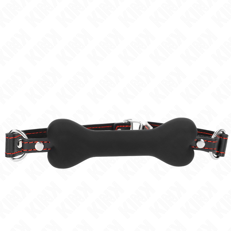 KINK Bone Gag 12 cm – bâillon noir – photo 1
