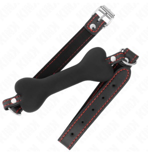 KINK Bone Gag 12 cm – black mouth gag – image 2